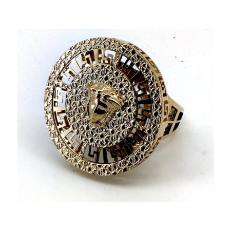 Anillo medusa circular de oro 18k talla 23
